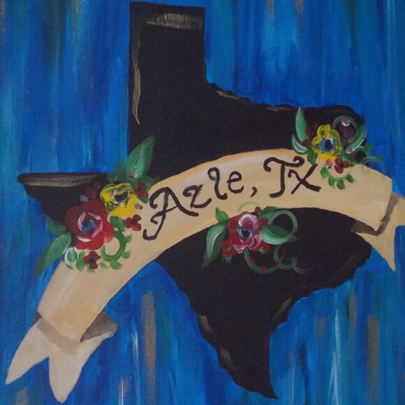 New, Azle Texas acrylic painting, 16"x20 - Picture 2 of 4